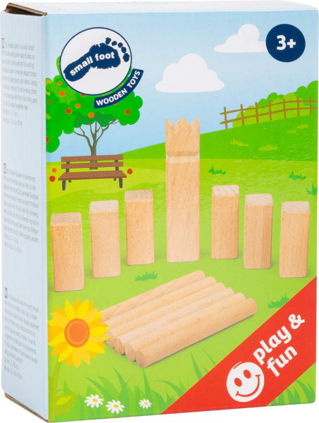 Wikingerspiel Kubb Reisespiel small foot Verpackung