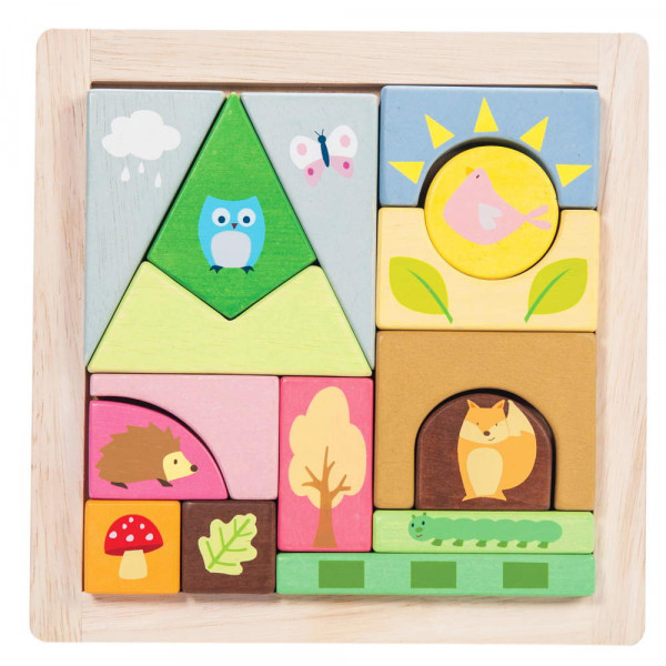 Woodland Puzzle Blocks Petilou by Le Toy Van