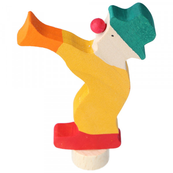 Holz Steckfigur Clown mit Trompete Grimm's