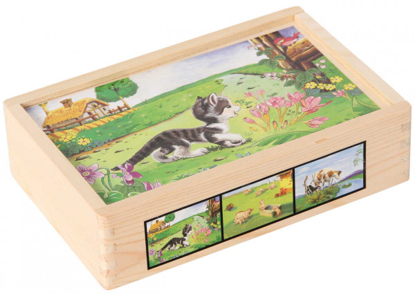 Bilderwürfel Haustiere Bino Box Katze