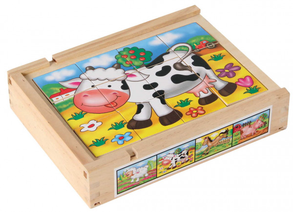 Magnetpuzzle Set Farmtiere Bartl Box Kuh