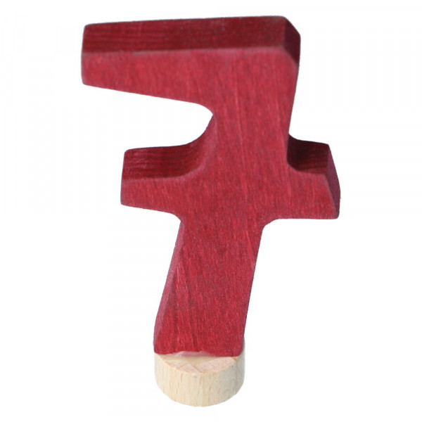 Holz Zahlenstecker 7 Grimm's Bordeaux Rot